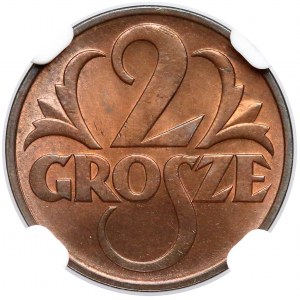 2 grosze 1937 - NGC MS66 RB