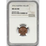 Austria, Franz Jospeh I, 1 heller 1916 - NGC MS66 RB