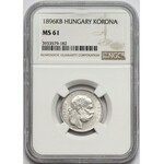 Węgry, Franciszek Józef I, 1 korona 1896 - NGC MS61