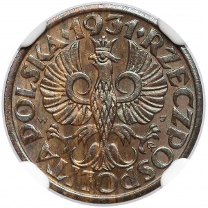 1 grosz 1931 - NGC MS66 BN