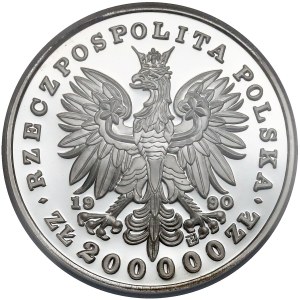 DUŻY Tryptyk 200.000 złotych 1990 Piłsudski - NGC PF67 UC