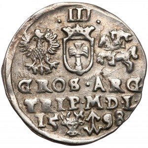 Zygmunt III Waza, Trojak Wilno 1598 - falista kryza