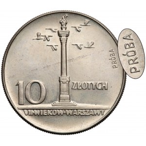 Próba MIEDZIONIKIEL 10 złotych 1965 Kolumna