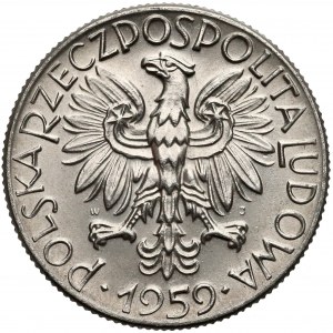 Próba NIKIEL 5 złotych 1959 Młot i kielnia