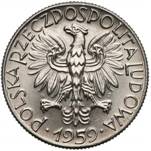 Próba NIKIEL 5 złotych 1959 Rybak