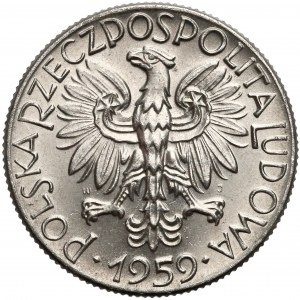 Próba NIKIEL 5 złotych 1959 Szyby kopalniane