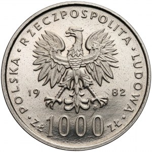 Próba NIKIEL 1.000 złotych 1982 Jan Paweł II - głowa 