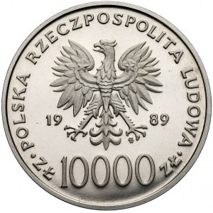 Próba NIKIEL 10.000 złotych 1989 Jan Paweł II - pastorał