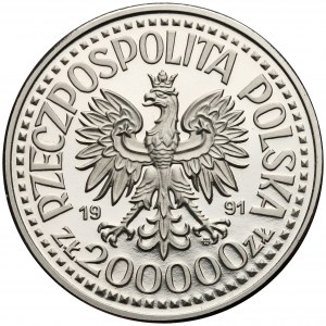 Próba NIKIEL 200.000 złotych 1991 Jan Paweł II - ołtarz