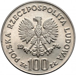 Próba NIKIEL 100 złotych 1974 Modrzejewska - RZADKOŚĆ