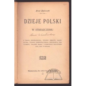 DĄBROWSKI Jan, Dzieje Polski w streszczeniu.