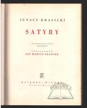 KRASICKI Ignacy, Satyry. (Szancer).