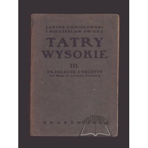CHMIELOWSKI Janusz, Świerz Mieczysław, Tatry Wysoki (Detailed Guide).
