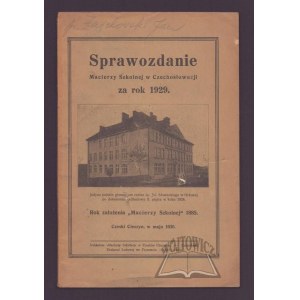 REPORT of the Educational Society in Szechoslovakia for the year 1928.