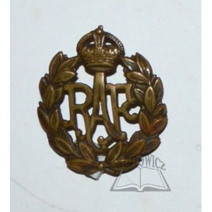 (WOJSKO). RAF, odznaka z mosiądzu na mundur lotników polskich.
