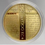 Česká republika, 10000 Kč 2015 Jan Hus, plexi pouzdro, etue, karta