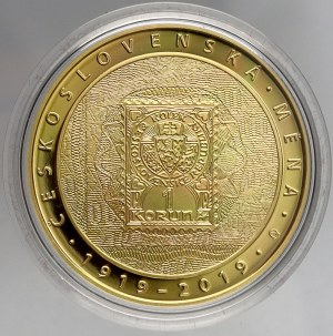 Česká republika, 10000 Kč 2019 československá měna, plexi pouzdro, etue, karta