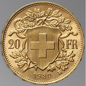 Evropa / Švýcarsko, 20 frank 1930 B