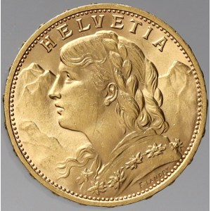 Evropa / Švýcarsko, 20 frank 1930 B