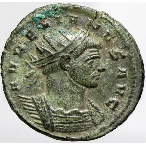 Řím, císařství, Aurelianus (270-275). Antoninián, minc. Siscia, 2. dílna. ORIENS AVG. RIC-jako 248, S-3161. skvrna...