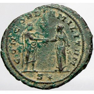 Řím, císařství, Antoninián, minc. Siscia, 2. dílna. CONCORDIA MILITVM. RIC-215, S-3158. n. excentr....