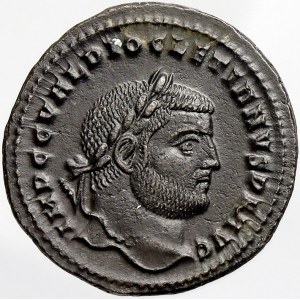 Řím, císařství, Diocletianus (284-305). Follis, minc. Cyzicus. GENIO POPVLI ROMANI / KΓ