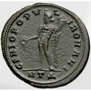 Řím, císařství, Follis, minc. Heraclea. GENIO POPVLI ROMANI / HTΔ