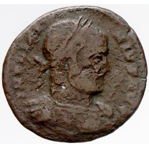 Řím, císařství, Licinius I. (308-325). Redukovaný follis. IOVI CONSERVATORI AVG. Císař sedí na orlu. RIC-VII Arles 197...