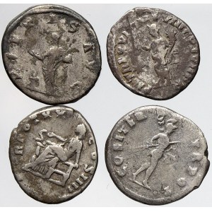 Řím, císařství, Konvolut 4 denárů římského císařství. (Vespasianus, Antoninus Pius, Commodus, Alexander Severus...