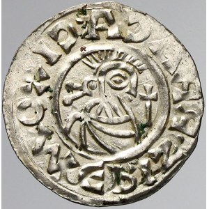 Boleslav II. (972-999), Denár (22,1 mm, 1,25 g), minc. Praha (OMERIZ PRAGA CIVITAS). Cach-123