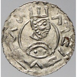 Vratislav II. (1061-92), Denár - královský. Cach-354. var. úzká vysoká koruna