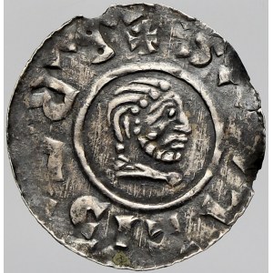 Břetislav II. (1092-1100), Denár. Cach-390. u hran n. zprohýbán