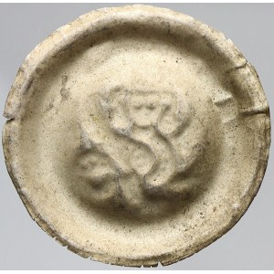 Přemysl Otakar II. (1253-78), Brakteát střední (29 mm, 0,46 g). Cach-850