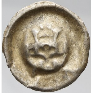 Václav II. (1278-1305), Brakteát střední (28 mm, 1,02 g). Cach-852. lehce pomačkaný
