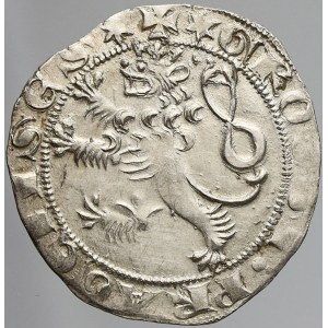 Václav II. (1278-1305), Pražský groš (3,75 g). Sm.-2 var.: kroužek v písmenu W. Publikován v NL 2011/3, str. 113-115...