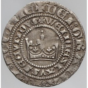 Václav II. (1278-1305), Pražský groš (3,45 g). Sm.-3 (otočené Z). lehce excentr., pórézní, okr...
