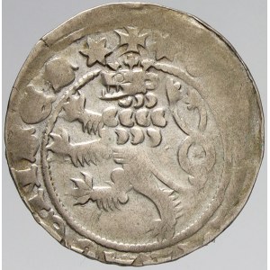 Karel IV. (1346-78), Pražský groš. Pinta-IV.a (koruna s perlami). mírně excentrický, lehce nedor...