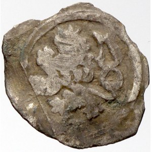 Václav IV. (1378-1419), Peníz se čtyřrázem. pomačkaný