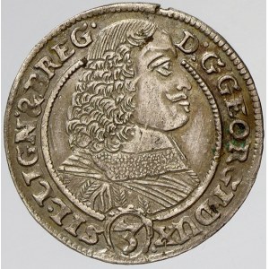 Slezsko - Lehnice-Břeh, Jiří III. (1639-64). 3 krejcar 1660 Weiss