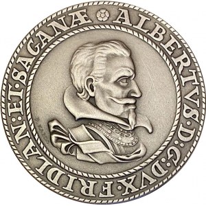 Valdštejn, Albrecht (1624-34). Upomínková medaile b.l. Poprsí, titulatura / korunovaný znak, opis. Sign. Kazda. Ag 0...