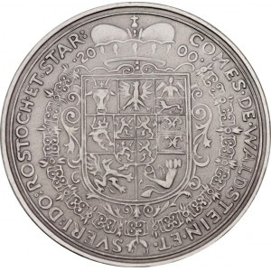 Valdštejn, Medaile z r. 1631, letopočet nahrazen letopočtem 2000. Poprsí, titulatura / znak pod knížecí korunou...