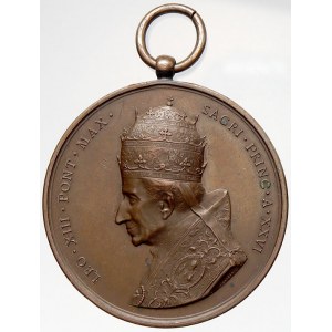 Vatikán, církevní stát, Lev XIII. (1878-1903). Medaile k uctění Panny Marie b.l. (1903). Nesign. (Johnson). Měď 43 mm...