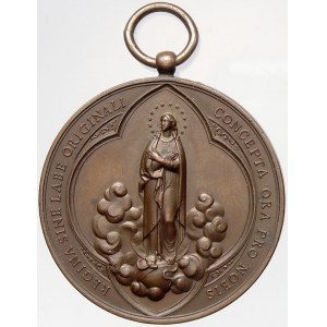 Vatikán, církevní stát, Lev XIII. (1878-1903). Medaile k uctění Panny Marie b.l. (1903). Nesign. (Johnson). Měď 43 mm...