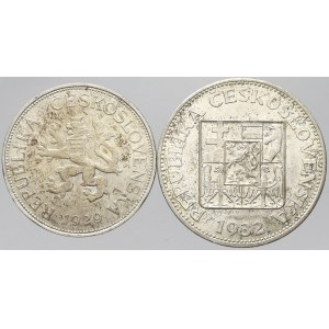Československo 1918 - 1938, 10 Kč 1932, 5 Kč 1929