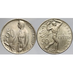 Československo 1945 - 1953, Pamětní mince 1948 - 51: 50 Kčs SNP, 5. květen