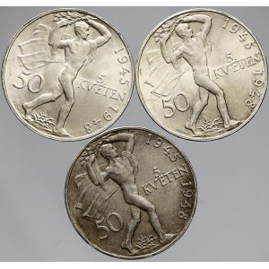 Československo 1945 - 1953, Pamětní mince 1948 - 51: 50 Kčs 1948 SNP