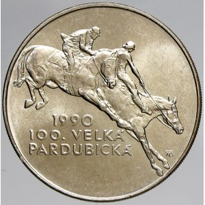 Československo 1953 - 1992, 100 Kčs 1990 Velká pardubická, plexi pouzdro