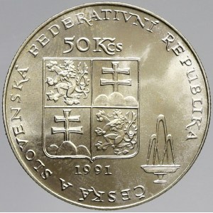 Československo 1953 - 1992, 50 Kčs 1991 Karlovy Vary, plexi pouzdro