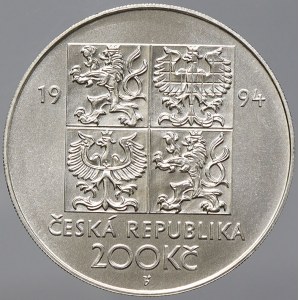 Česká republika 1993 - nyní, 200 Kč 1994 životní prostředí, plexi pouzdro, karta