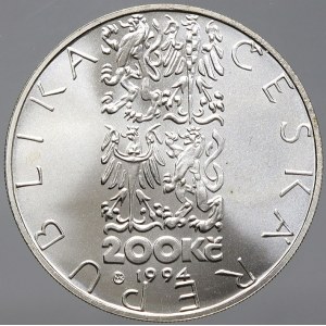 Česká republika 1993 - nyní, 200 Kč 1994 Koněspřežka Brno, plexi pouzdro, karta